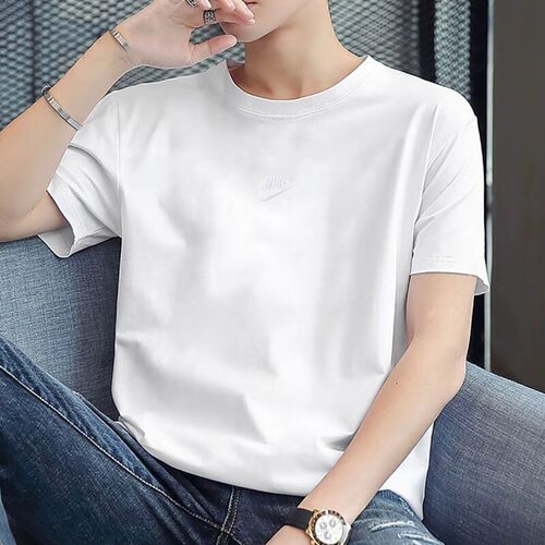 Nike Sportswear纯棉拼接手工刺绣落短袖T恤DO7393-100 key仓