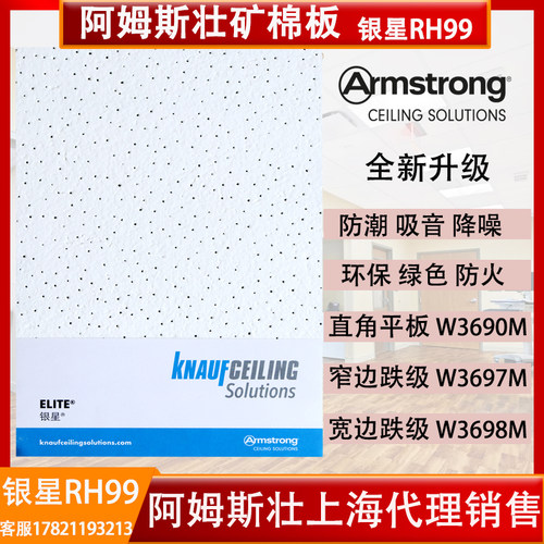 阿姆斯壮矿棉板W3697M银星RH99