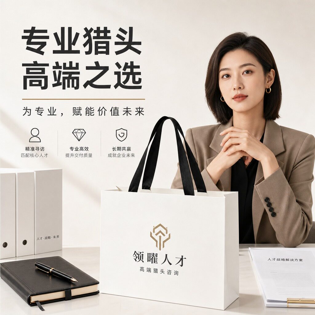 猎头咨询企业手提袋定制纸袋文件报告包装袋商务伴手礼礼品袋X335