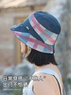 2024春秋女士中老年古香渔夫帽遮阳时尚休闲防晒夏天盆帽妈妈帽子