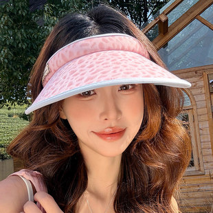 遮阳帽子女夏季空顶大帽檐防晒帽遮脸户外骑车出游防紫外线太阳帽
