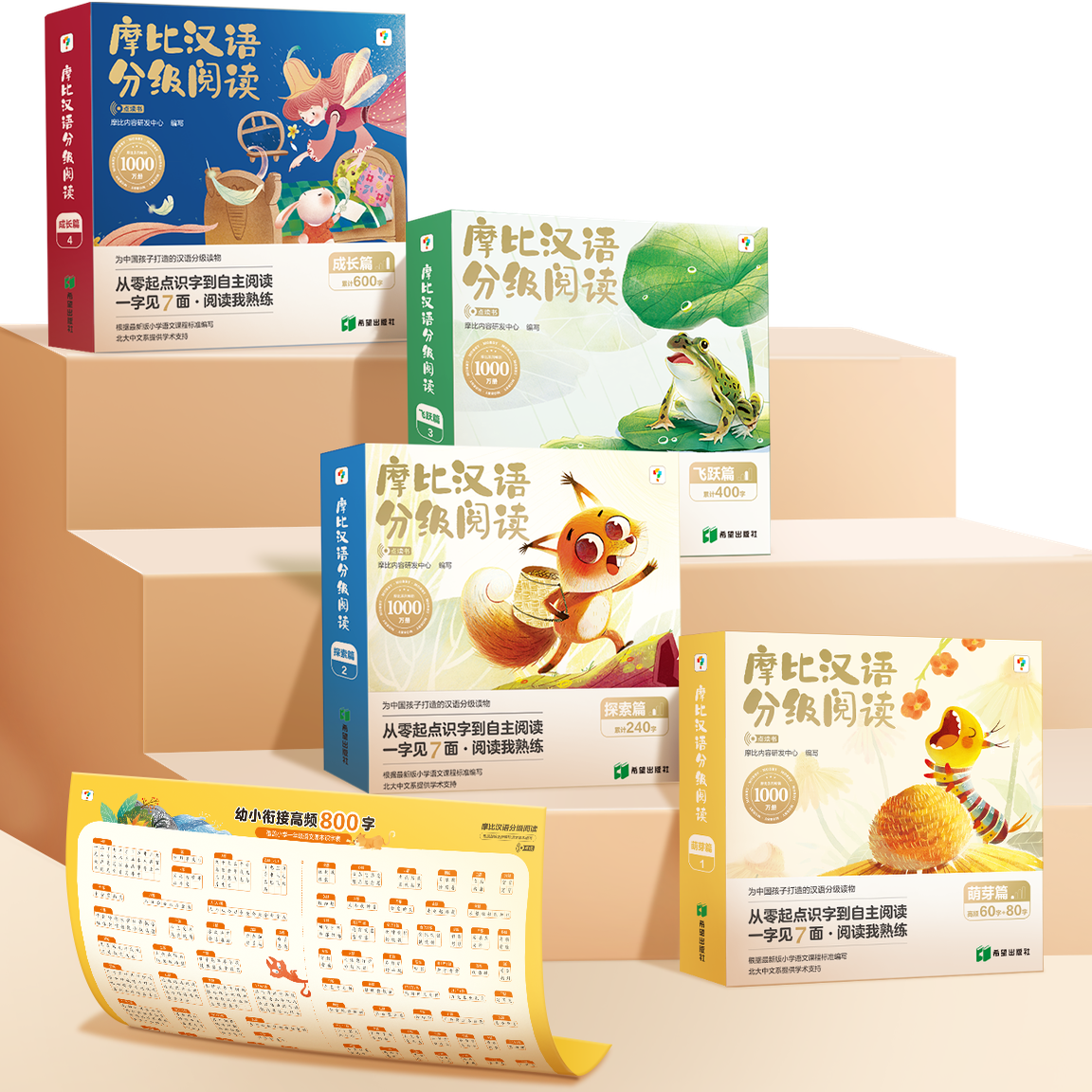 【双11抢先购】摩比汉语分级儿童读物绘本 3-7岁幼小衔接爱识字爱拼音书 小羊上山全套阅读书籍摩比爱阅读识字幼儿启蒙教材