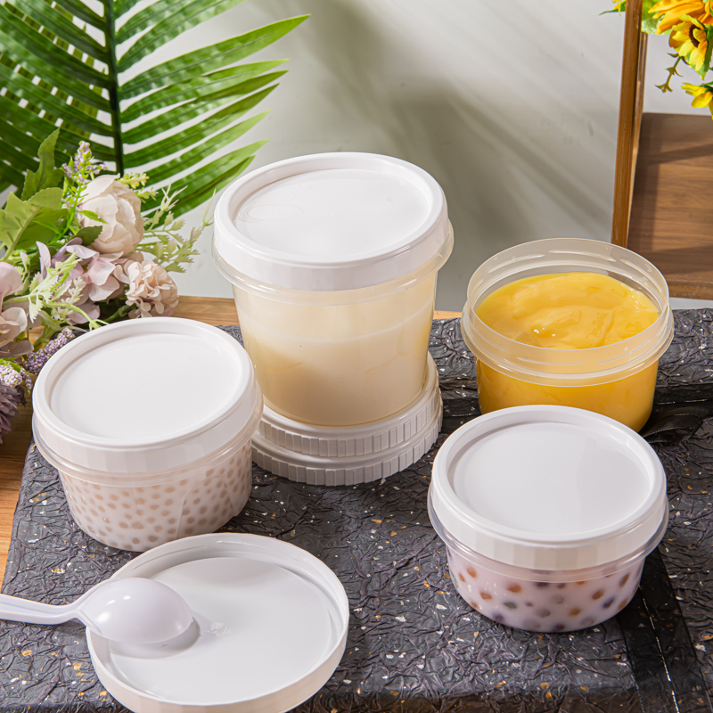 塑料打包盒圆形密封耐高温螺旋盖