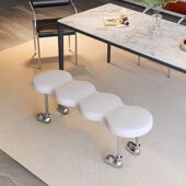 设计师岛台餐椅中古不锈钢客厅长条凳换鞋 蚂蚁凳狗狗椅床尾床前凳