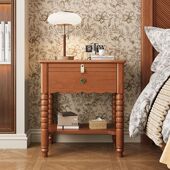 设计师创意复古床头柜轻奢高级感客厅卧室书房 台面板宽大平整