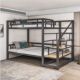 简约铁艺高架床公寓小户型双层儿童上下床省空间北欧铁床架加厚床