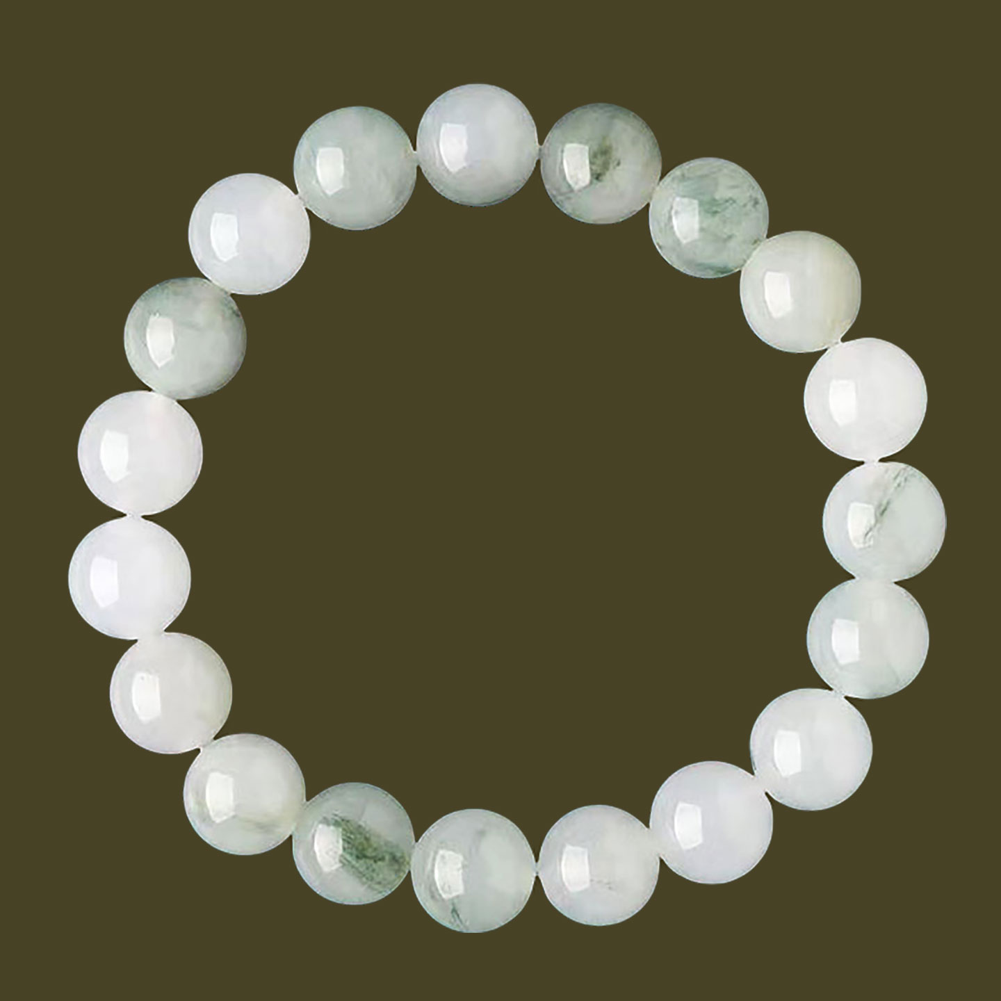 天然天山翠手鏈女新疆白玉