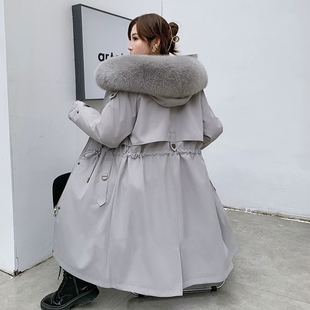 过膝长款派克服替换外壳2024新款皮草外套女可拆卸星星款外皮单卖