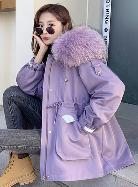 2022新款短款派克服替换外壳韩版宽松版皮草外皮单卖通用外套女冬