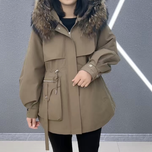 韩版不粘毛短款派克服外壳