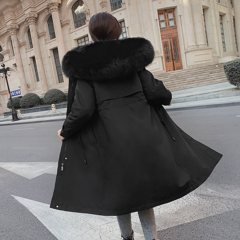 派克服替换外壳单卖可安装 2022新款通用外皮中长款皮草外套女