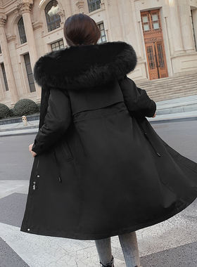 派克服替换外壳单卖可安装 2022新款通用外皮中长款皮草外套女