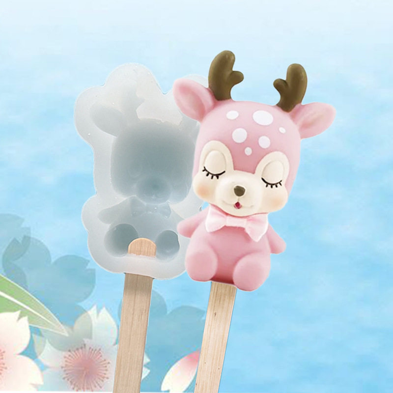 小鹿葡萄榴莲雪糕模具食品级巧克力冰淇淋硅胶模具景区文创mold