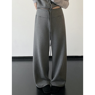 长裤 sun柚 显瘦显腿长垂感休闲直筒裤 加密绒弹力窄版 lu感空气裤