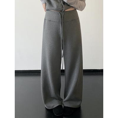 显瘦显腿长垂感休闲直筒裤长裤