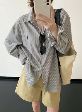 条纹衬衫女款春季法式高智感衬衣