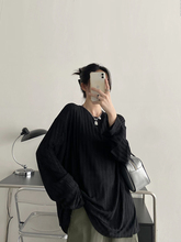 【清仓价】慵懒坑条长袖T恤女宽松透视感空调衫防晒罩衫透明上衣