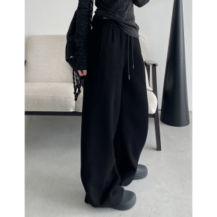 女秋冬休闲宽松裤 sun柚 银狐绒续命卫裤 人手两条超暖 镇店回归