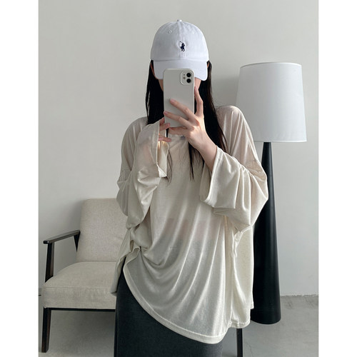 罩衫天丝防晒宽松夏季薄款T恤女