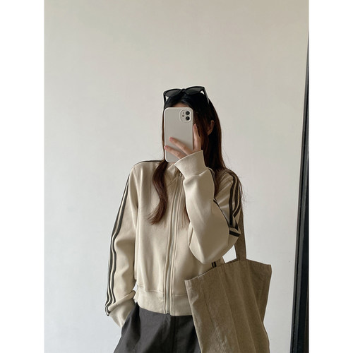 立领拉链短款卫衣外套休闲
