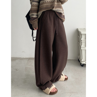 新款宽松休闲裤加厚长裤裤子女