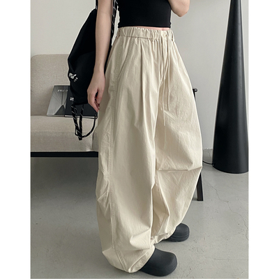 春夏秋舒适纯棉宽松休闲阔腿裤