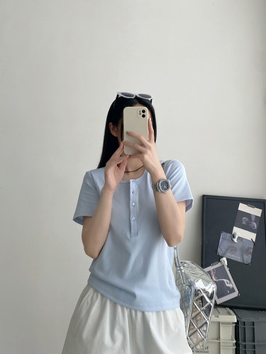 修身显瘦短袖T恤女休闲半袖上衣