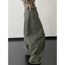 sun柚 雾岛复古重工水洗时髦且随意冬季美式复古弯刀裤做旧工装裤