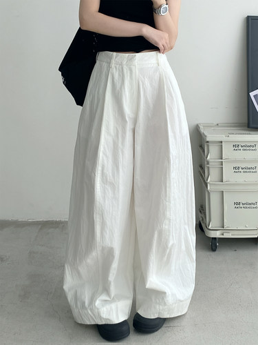 新款休闲阔腿裤显高显瘦裤子女