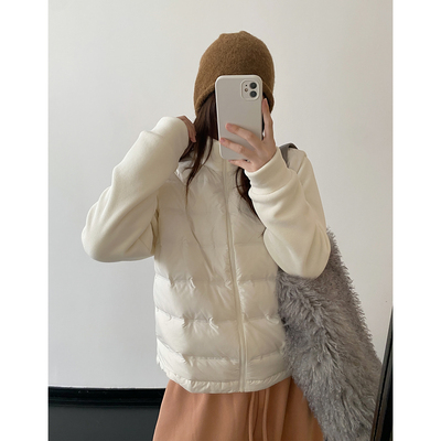 立领羽绒服秋冬轻薄设计感外套