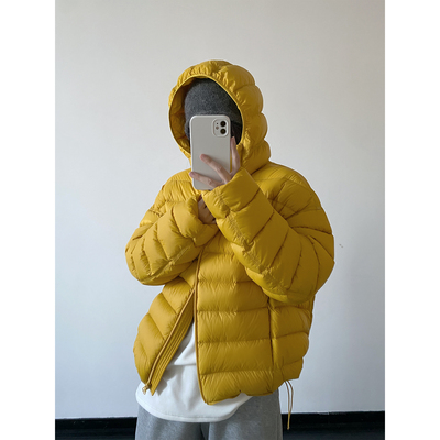 连帽排骨羽绒服宽松保暖立领外套