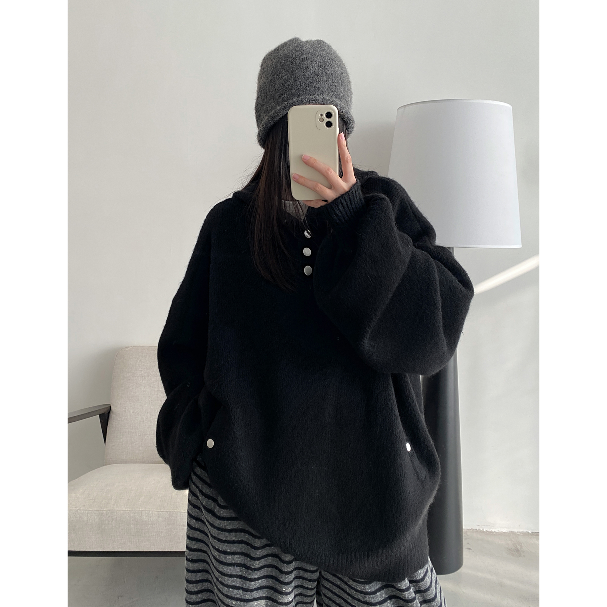 卫衣外套女冬季加厚宽松休闲针织