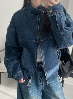 复古水洗牛仔牛仔夹克长袖外套女