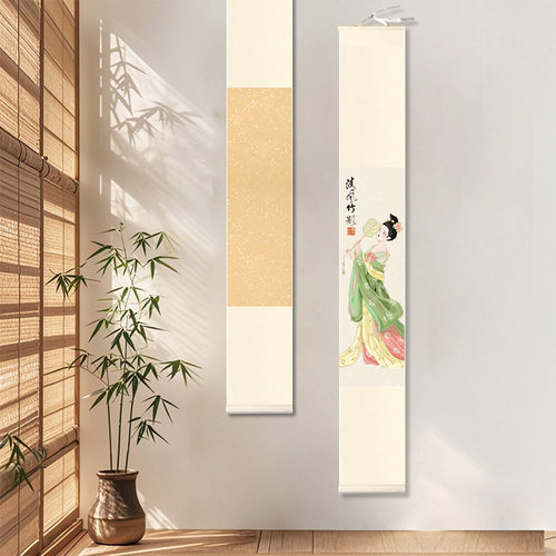 草木堂云母熟宣空白禅意国画卷轴