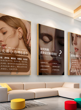 面部护理海报皮肤管理装饰画