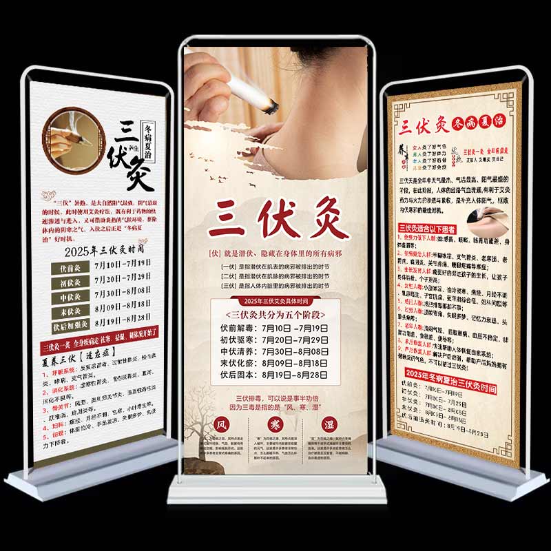 2025年艾灸冬病夏治三伏灸海报