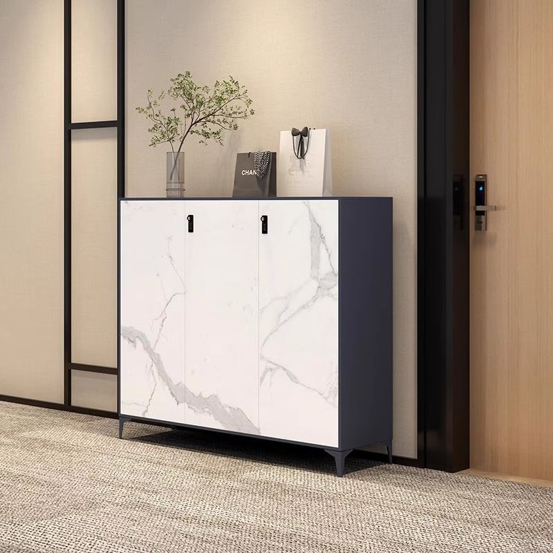 钢制鞋柜家用门口大容量带锁入户玄关收纳柜2024爆款室内防尘鞋架