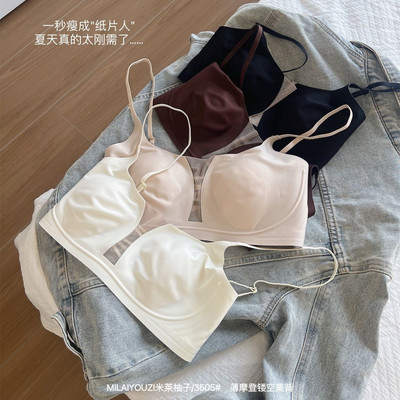 大胸显小内衣女超薄性感文胸薄杯