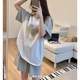 短裤 短袖 休闲宽松外穿家居服 睡衣女夏季 韩社冰感纯棉撞色笑脸套装