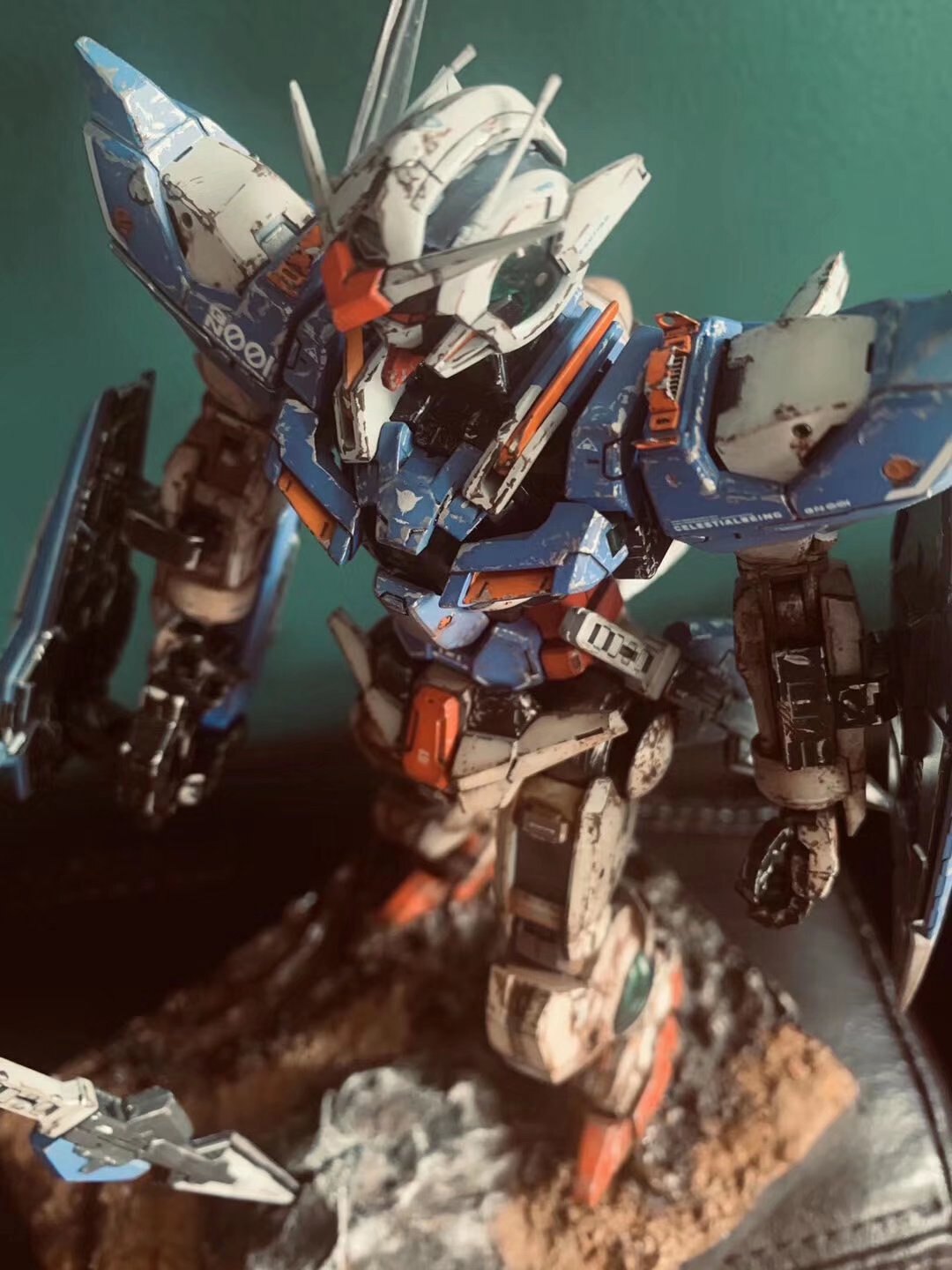 mg能天使高达 旧化改造 场景模型 万代 完成品