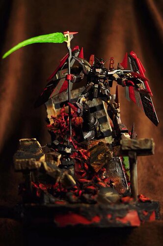 万代ew 死神高达 PB MG1/100罗赛特装备 带场景 涂装完成品
