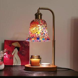 西米亚无火复古香薰灯融蜡灯卧室床头灯氛围香氛异域礼物台灯