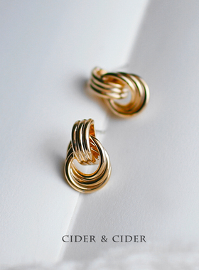 Cider 浮世绘耳环中国风耳饰2019年新款网红耳钉夏天清新百搭