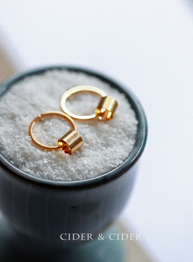 Cider 设计感耳环小众性冷淡法式耳钉小耳垂适合的耳环高冷耳饰