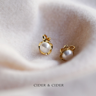Cider 精致花朵耳夹女怦然心动耳饰无耳洞冬季 新款 法式