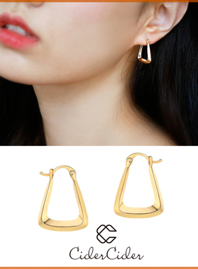 Cider 法式几何方形夏季耳环百搭气质2019夏天耳环ins会动的耳钉