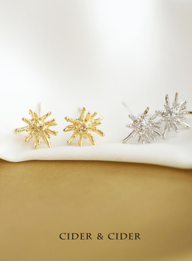 Cider 日韩烟花设计感耳钉女小众网红耳环2019新款潮ins风聚会耳