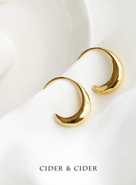 Cider 2019新款潮高级感耳环大弯钩法式网红复古耳环女个性小众