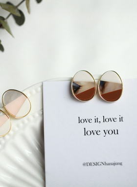 Cider 马卡龙耳钉糖果色几何水滴耳环高级感耳环法式优雅