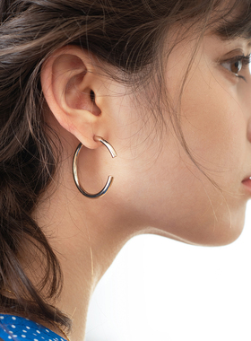 Cider 大圆环耳环欧美夸张耳钉后戴款2020新款潮冷淡风耳饰两戴